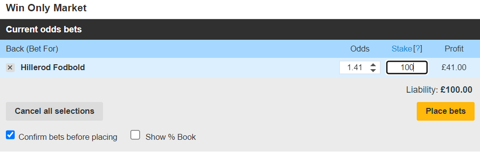 hedging a bet example