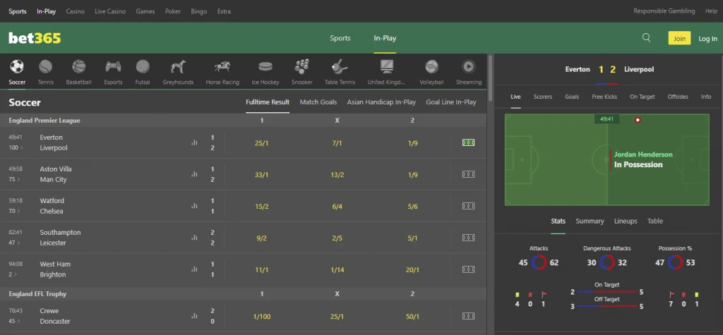 in play bet
